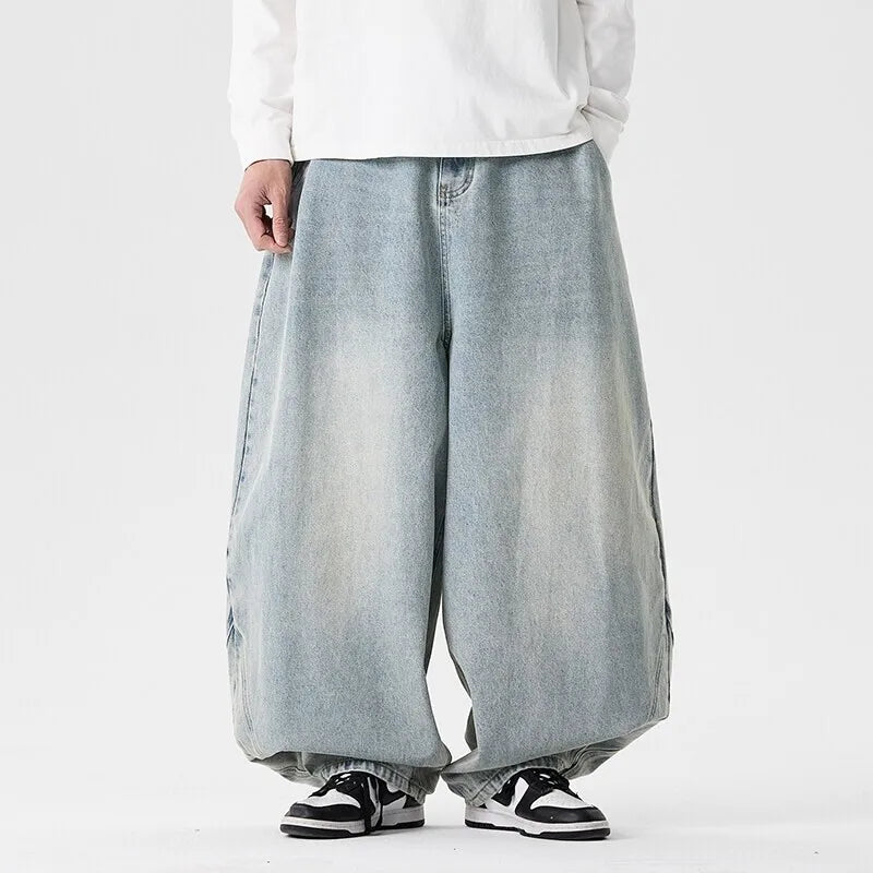 Men's Streetwear Wide-Leg Jeans