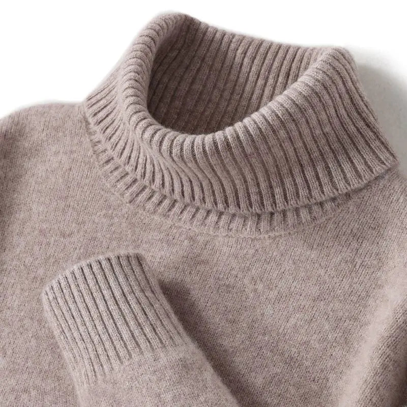 High-Neck Men's Pure Cashmere Sweater