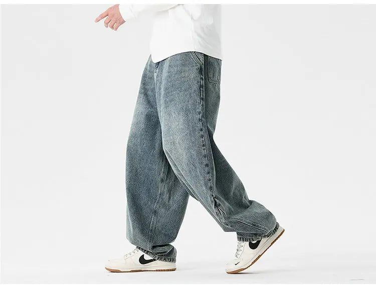 Men's Streetwear Wide-Leg Jeans