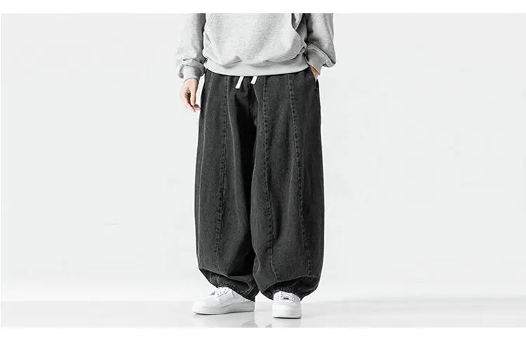 Men's Loose Baggy Denim Cargo Pants