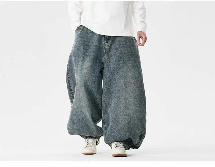 Men's Streetwear Wide-Leg Jeans