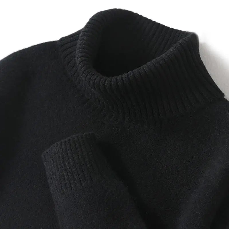 High-Neck Men's Pure Cashmere Sweater