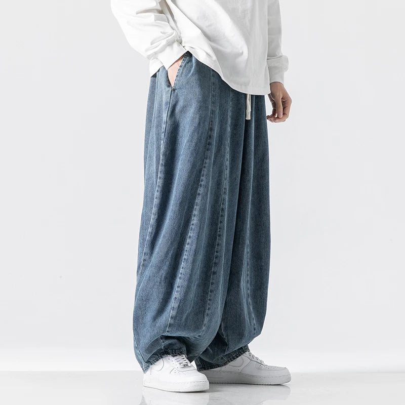 Men's Loose Baggy Denim Cargo Pants