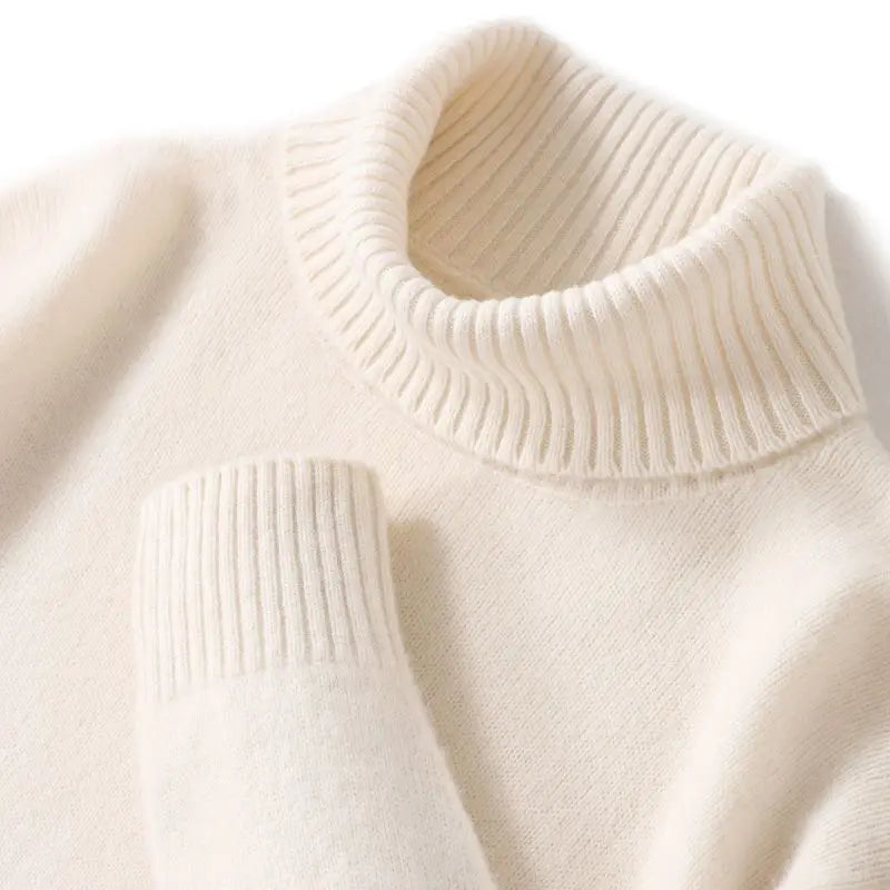 High-Neck Men's Pure Cashmere Sweater
