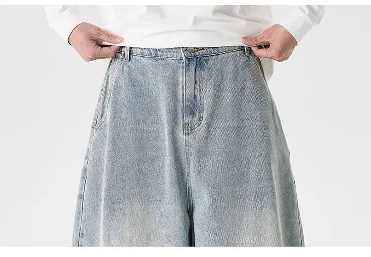 Men's Streetwear Wide-Leg Jeans