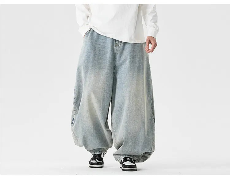Men's Streetwear Wide-Leg Jeans