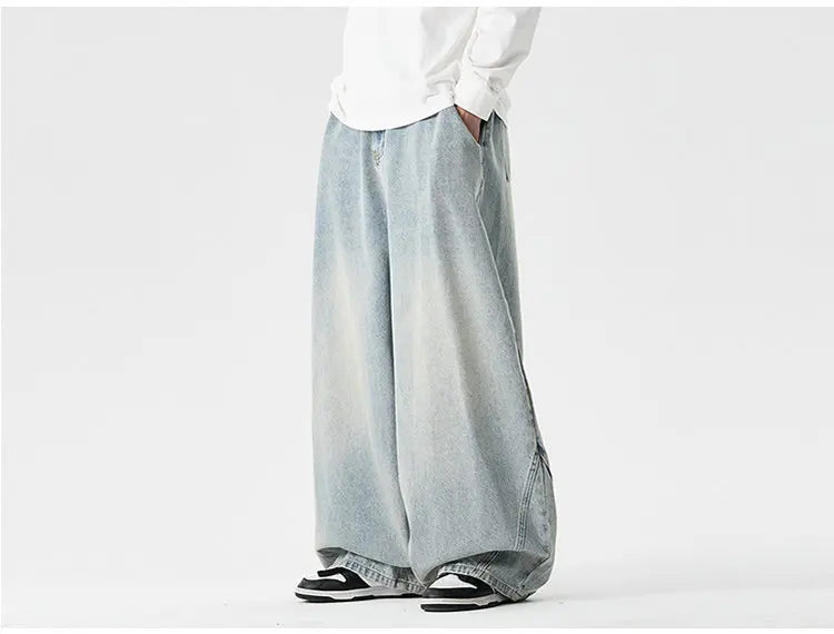 Men's Streetwear Wide-Leg Jeans