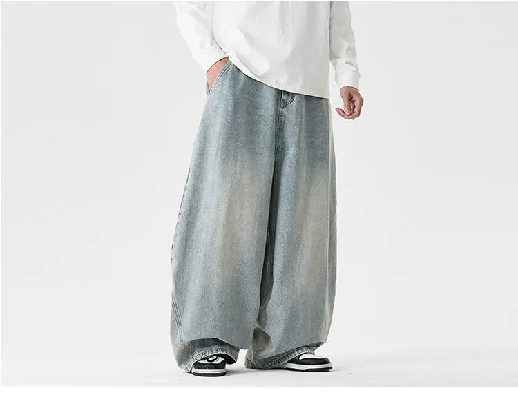 Men's Streetwear Wide-Leg Jeans
