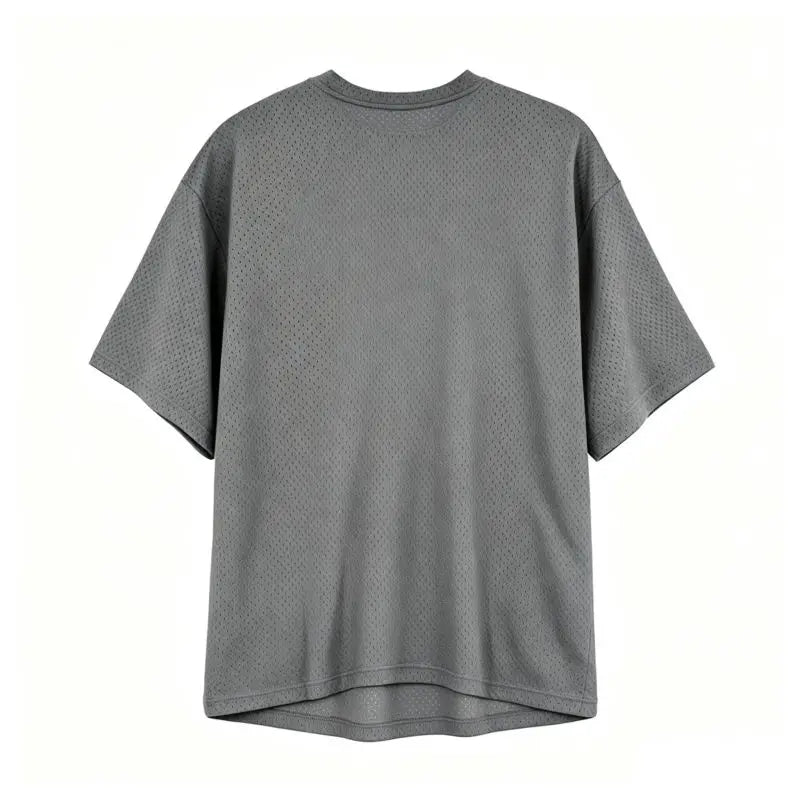 Oversized Loose Men's Casual Sport T-Shirt Gym Bodybuilding Fitness Short Sleeve Shirt Summer Mesh Quick Dry Breathable Clothing