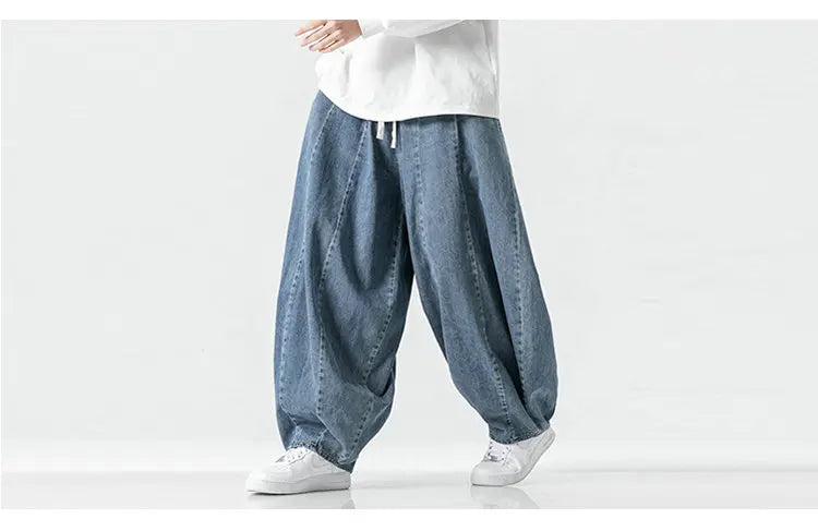 Men's Loose Baggy Denim Cargo Pants