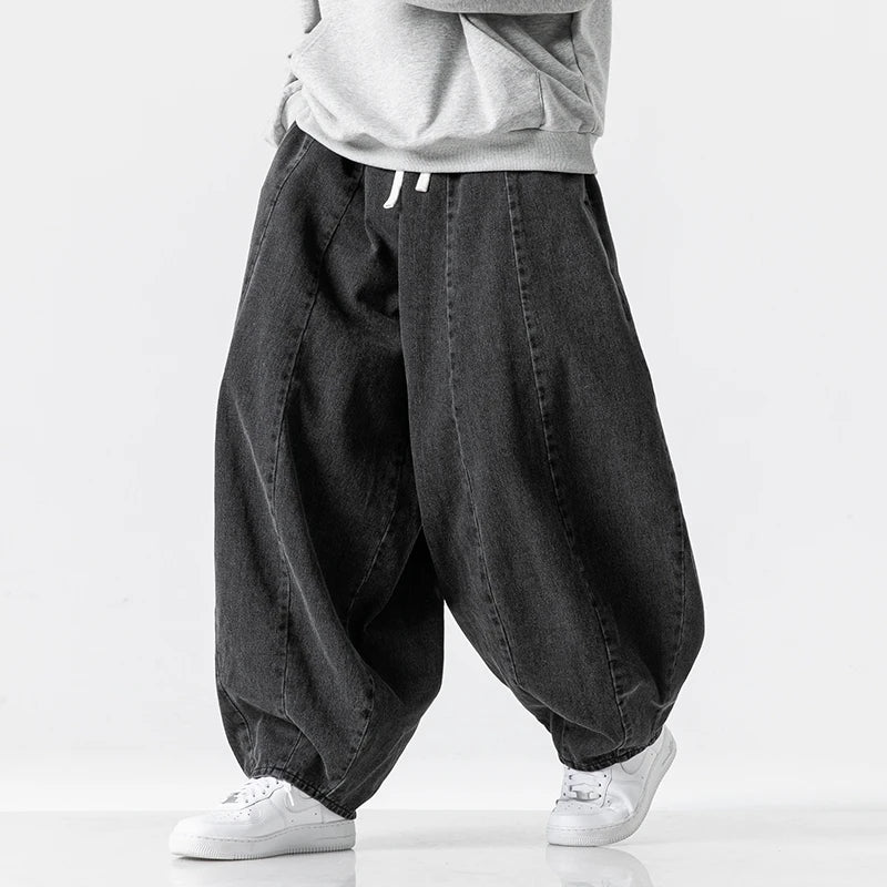 Men's Loose Baggy Denim Cargo Pants