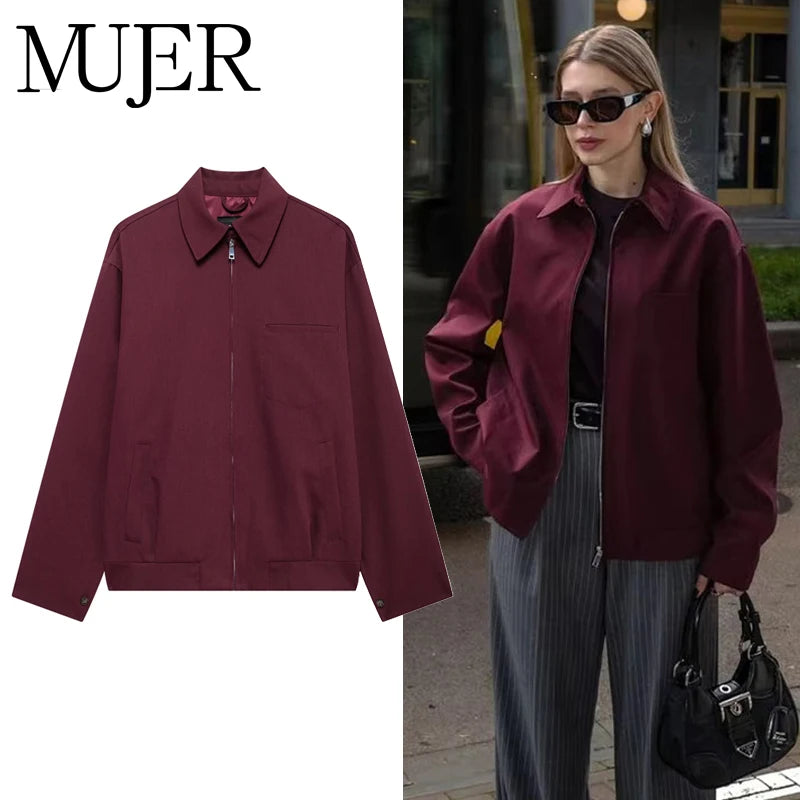 Women's Retro Bomber Jacket