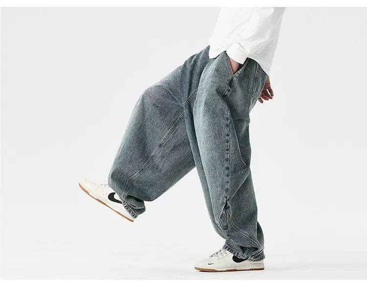 Men's Streetwear Wide-Leg Jeans