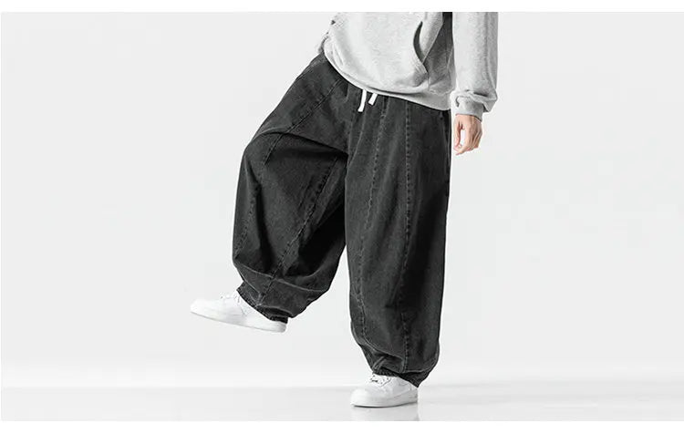 Men's Loose Baggy Denim Cargo Pants