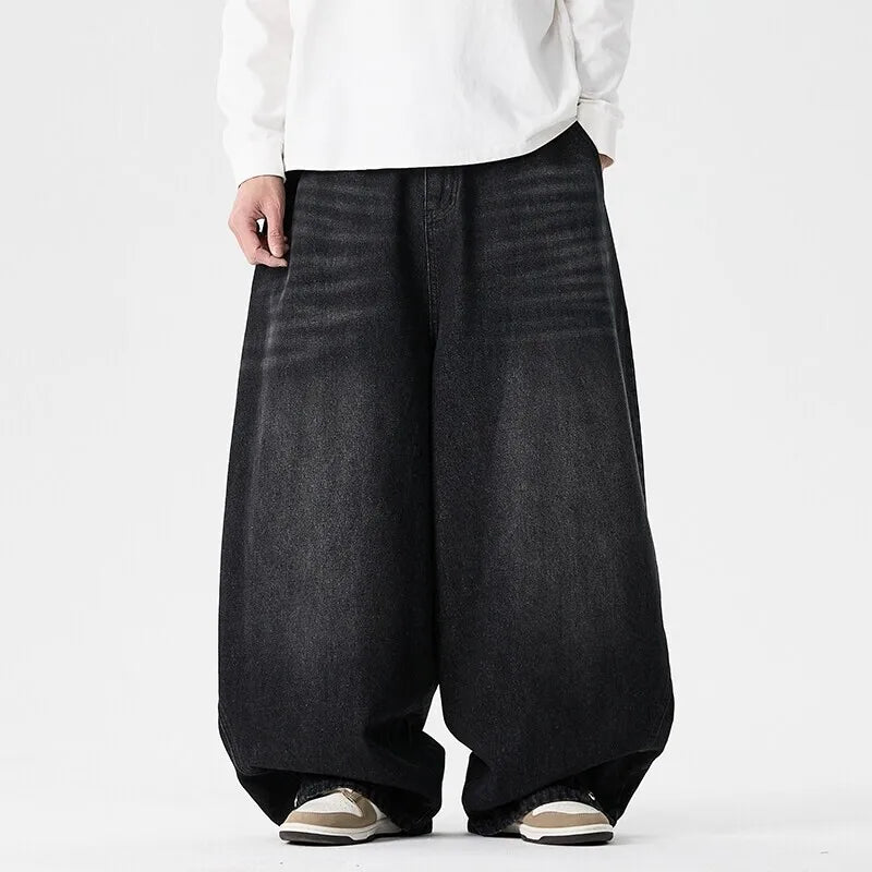Men's Streetwear Wide-Leg Jeans