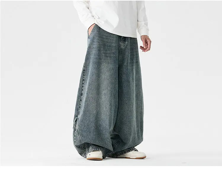 Men's Streetwear Wide-Leg Jeans