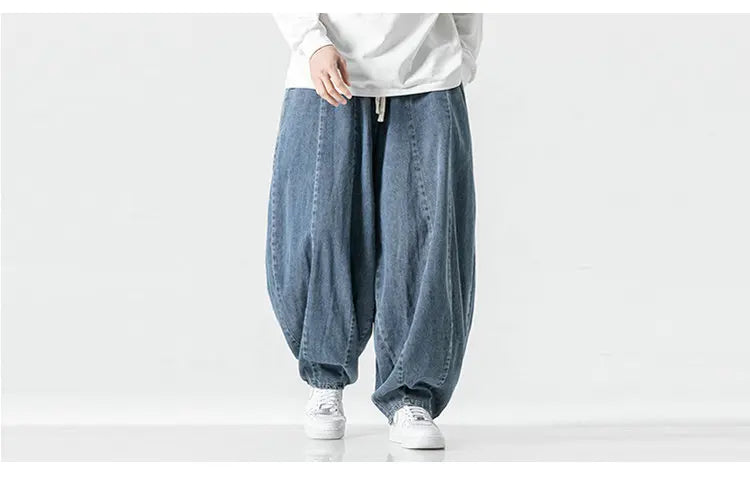 Men's Loose Baggy Denim Cargo Pants