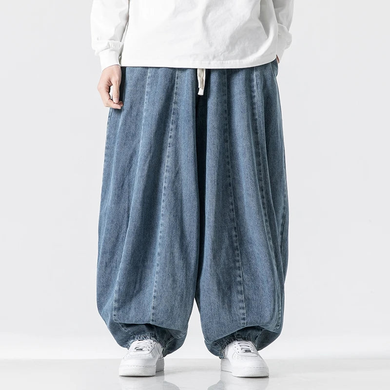 Men's Loose Baggy Denim Cargo Pants