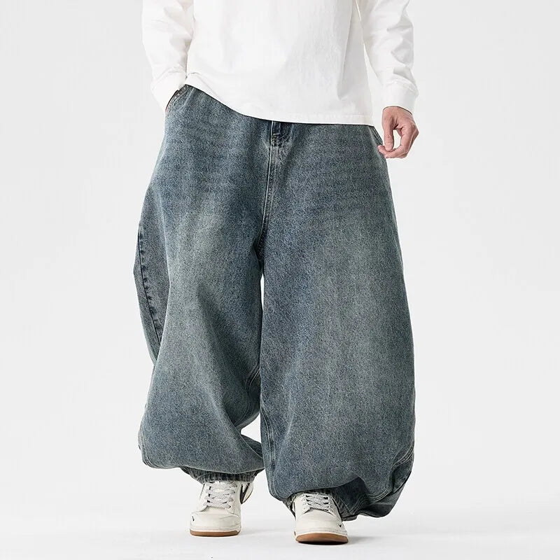 Men's Streetwear Wide-Leg Jeans