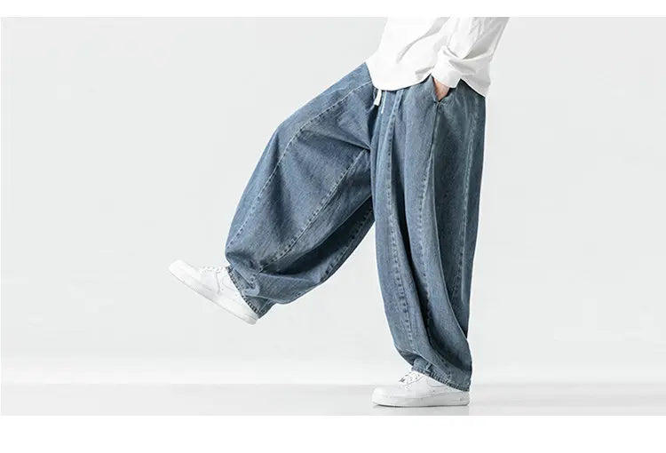 Men's Loose Baggy Denim Cargo Pants