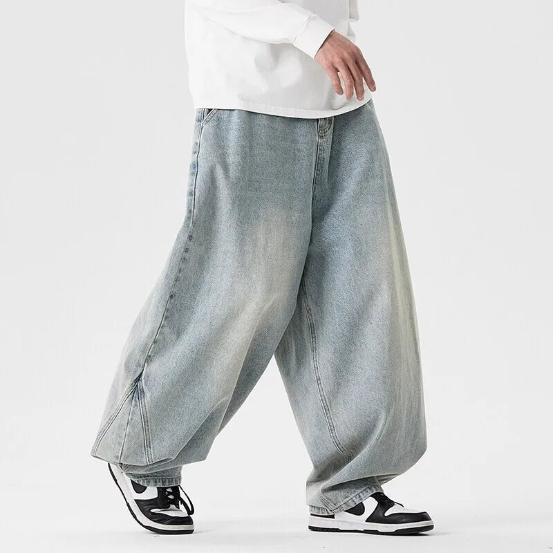 Men's Streetwear Wide-Leg Jeans