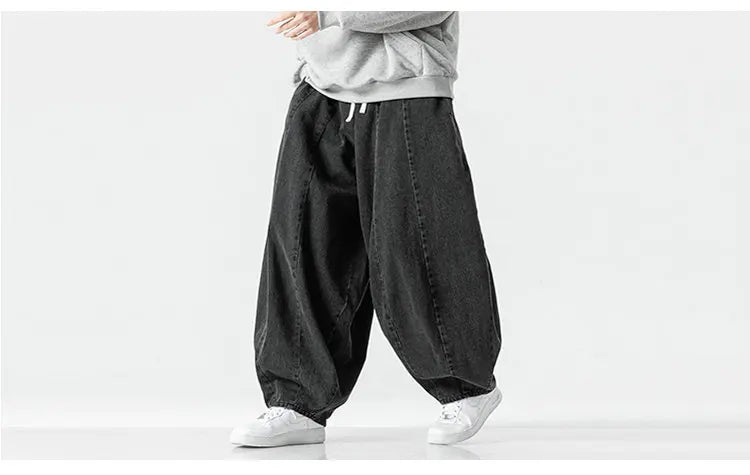 Men's Loose Baggy Denim Cargo Pants