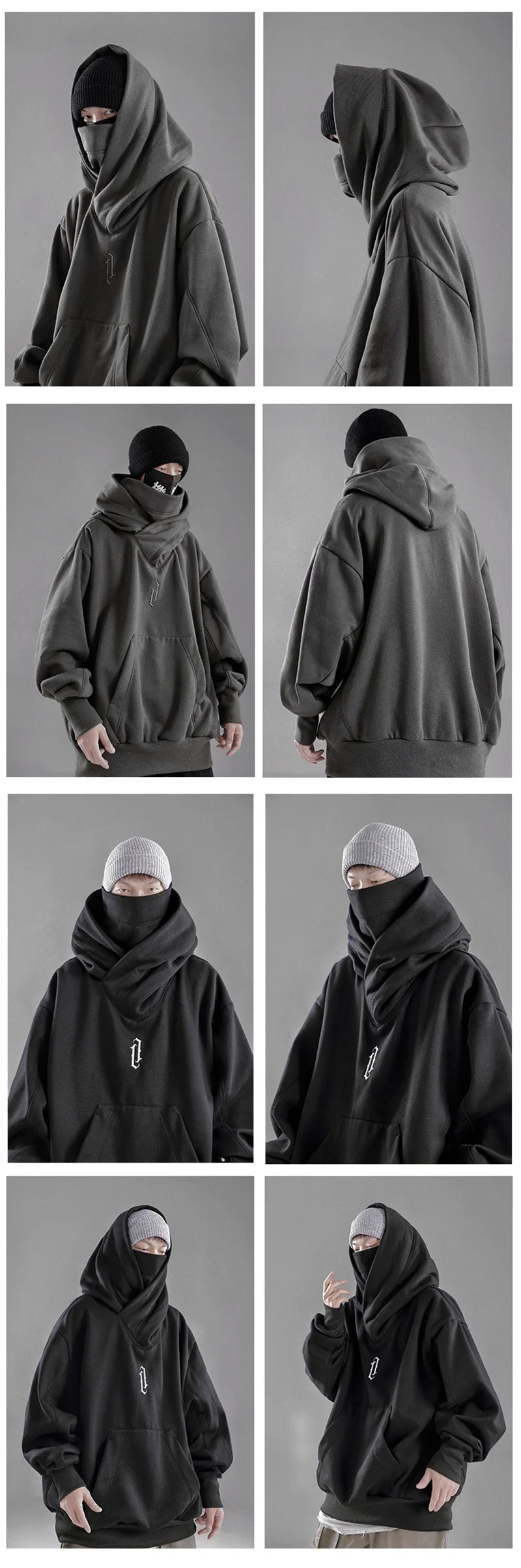 Men's Embroidered Ninja Hoodie
