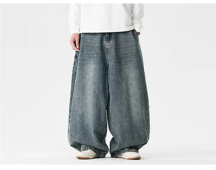 Men's Streetwear Wide-Leg Jeans