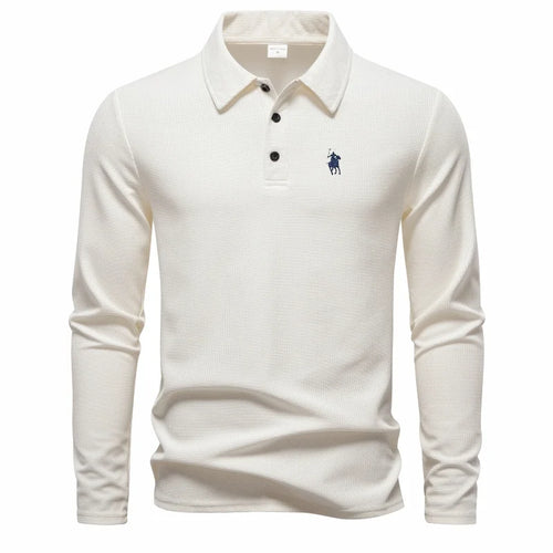 Embroidered Long-Sleeve Polo