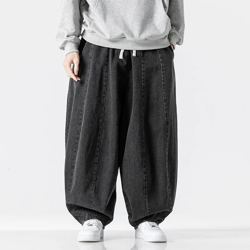 Men's Loose Baggy Denim Cargo Pants